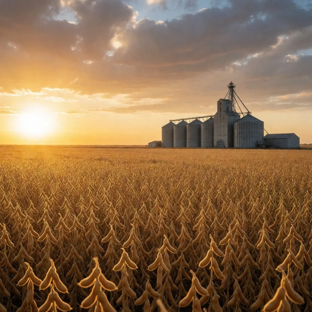 Campo de soja en la pampa argentina
