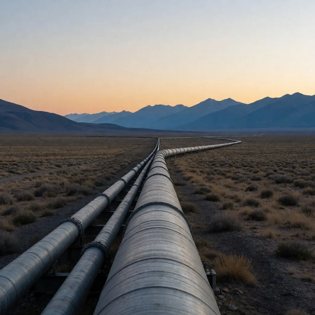 Infraestructura de gasoducto en Patagonia