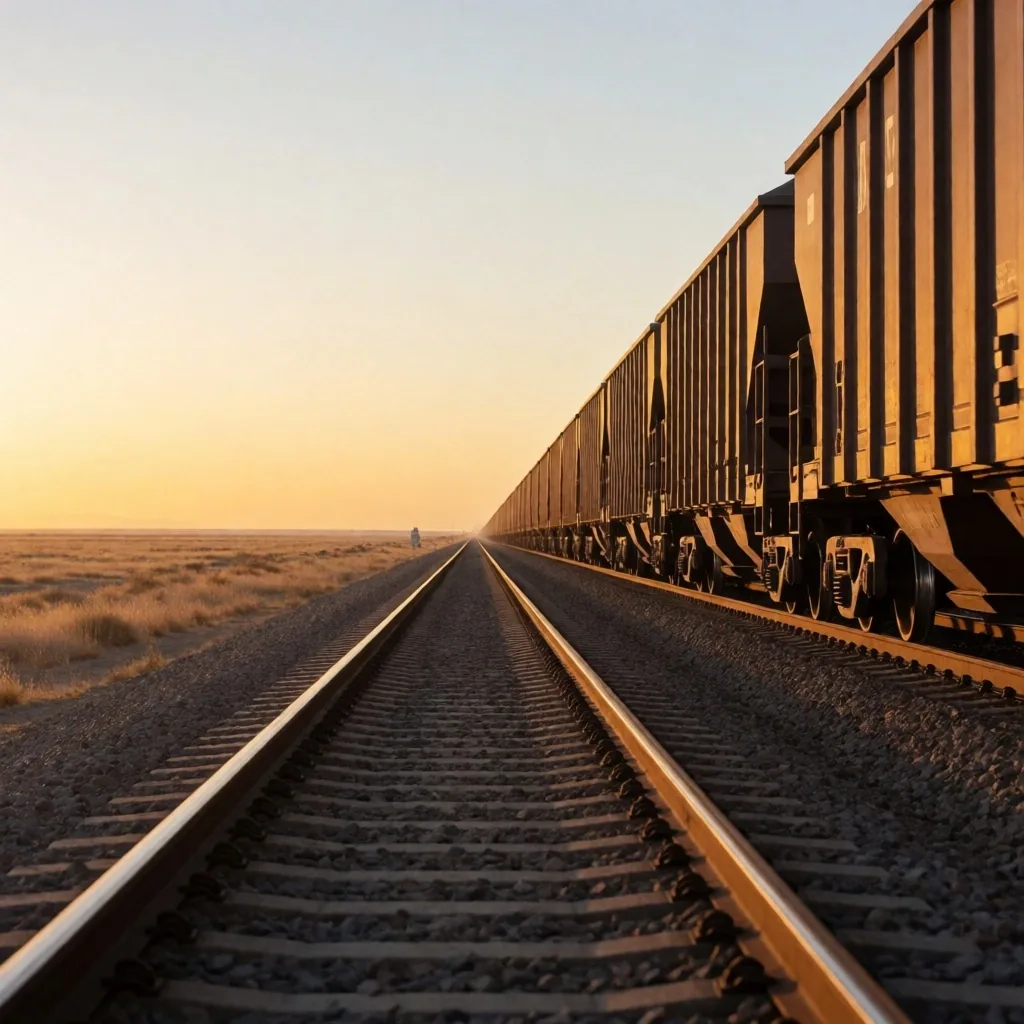 Tren de carga en la red ferroviaria argentina